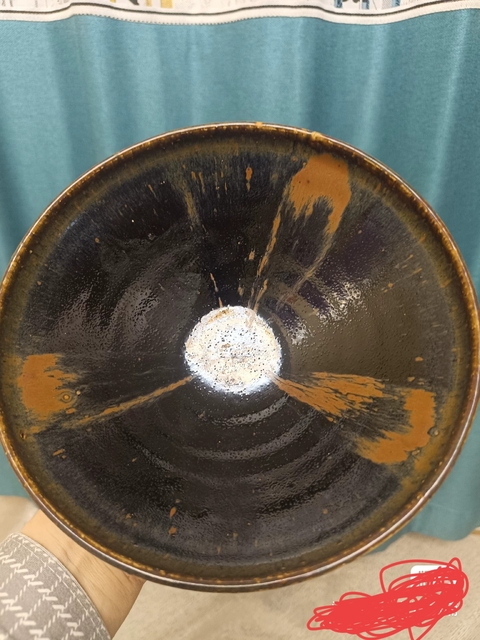 古玩陶瓷鐵銹花大碗真品鑒賞圖