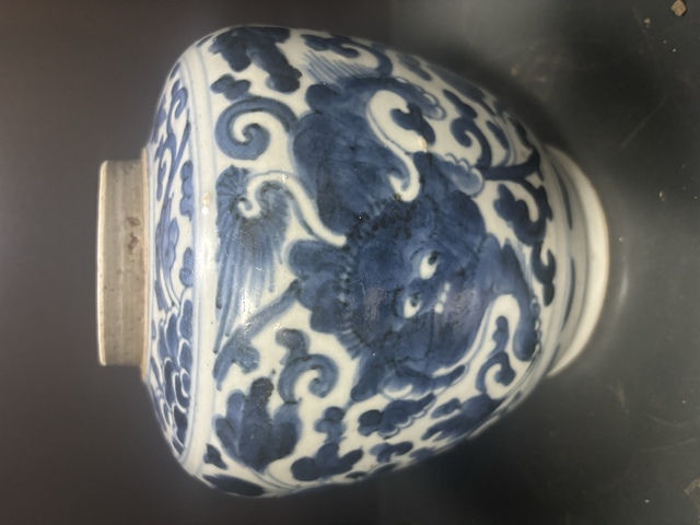 古玩陶瓷明·獅子穿花罐拍賣，當前價格5500元