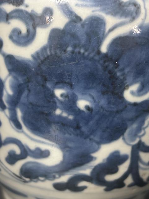 古玩陶瓷明·獅子穿花罐拍賣，當前價格5500元