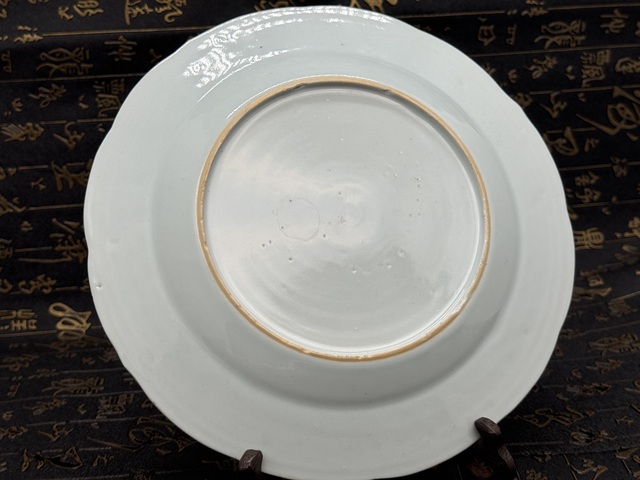 古玩陶瓷粉彩花卉賞盤真品鑒賞圖