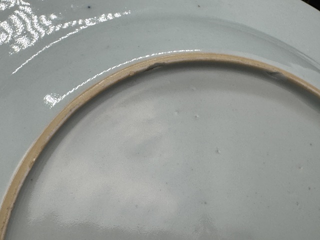 古玩陶瓷粉彩花卉賞盤真品鑒賞圖