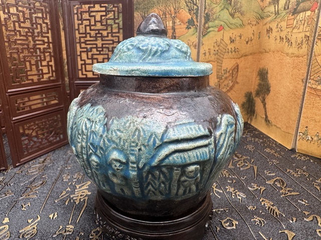 古玩陶瓷清代 琺華彩蓋罐拍賣,當前價格1680元
