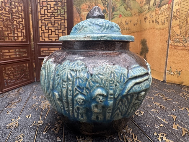 古玩陶瓷清代 琺華彩蓋罐拍賣,當前價格1680元