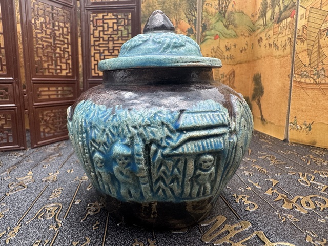 古玩陶瓷清代 琺華彩蓋罐拍賣,當前價格1680元
