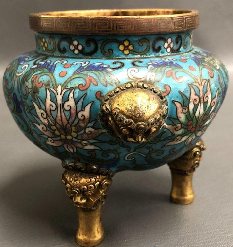 古玩陶瓷三足香爐真品鑒賞圖