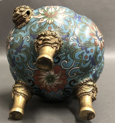 古玩陶瓷三足香爐真品鑒賞圖