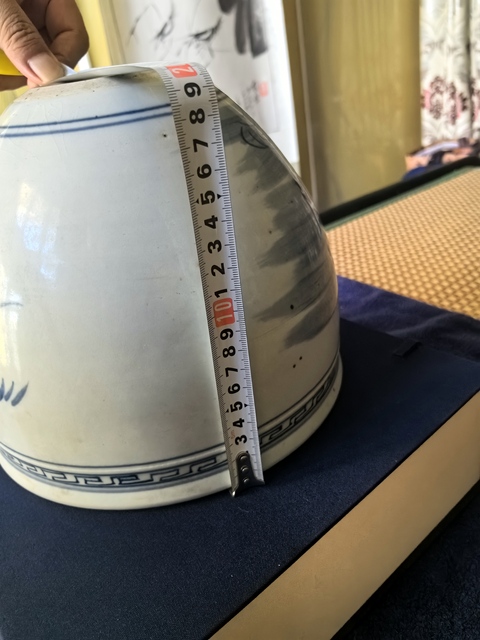 古玩陶瓷牡丹紋青花缸拍賣，當前價格800元