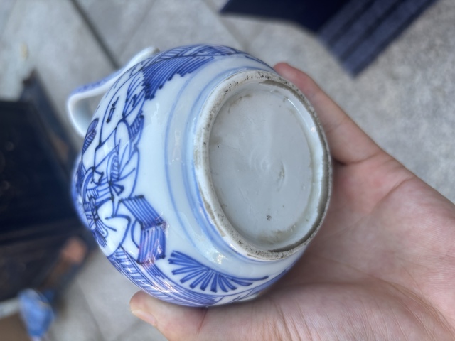 古玩陶瓷青花線描人物葫蘆型執(zhí)壺真品鑒賞圖