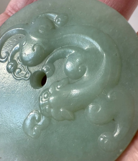 古玩玉器和田玉雕“螭龍紋璧”真品鑒賞圖