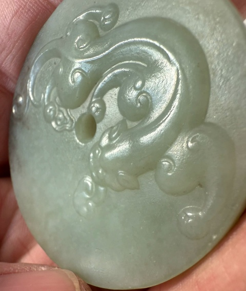 古玩玉器和田玉雕“螭龍紋璧”真品鑒賞圖