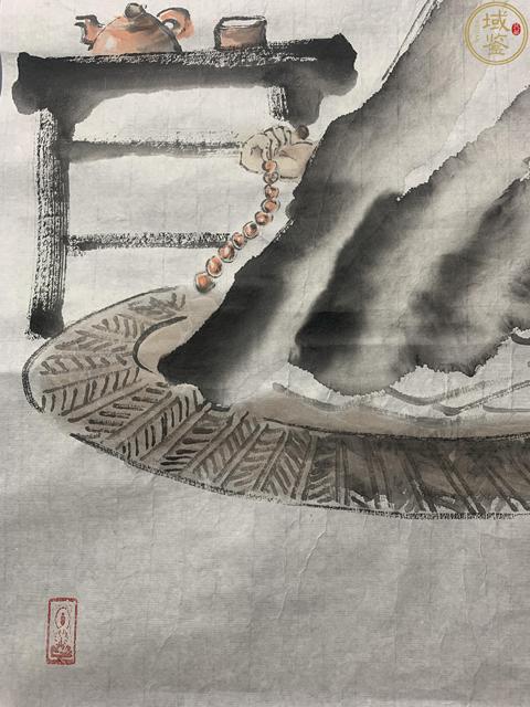 古玩字畫王銘款寫意人物真品鑒賞圖