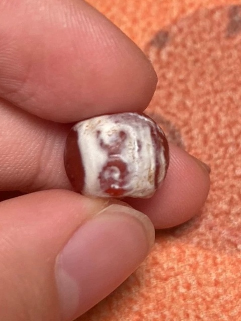 古玩雜項瑪瑙珠真品鑒賞圖