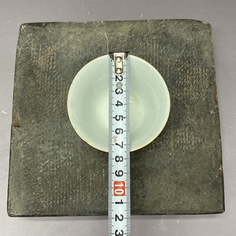 古玩陶瓷人物山水青花杯真品鑒賞圖