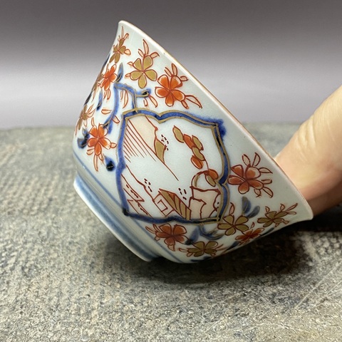 古玩陶瓷青花礬紅杯真品鑒賞圖