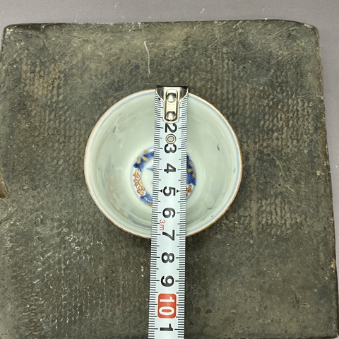 古玩陶瓷青花礬紅杯真品鑒賞圖