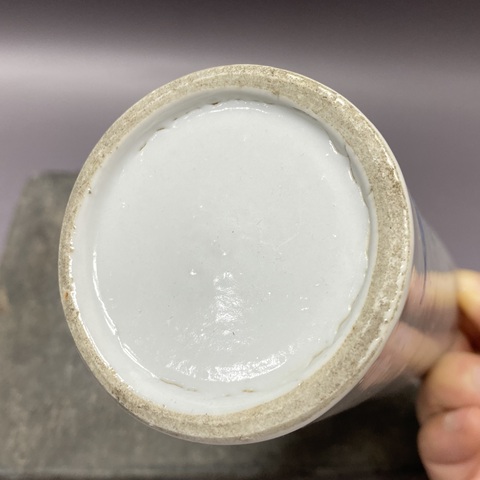 古玩陶瓷魁星點(diǎn)斗粉彩筆筒真品鑒賞圖