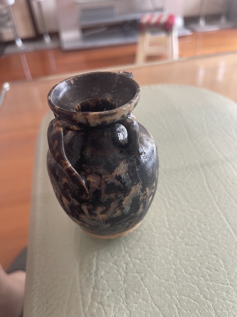 古玩陶瓷吉州窯窯變釉執壺真品鑒賞圖