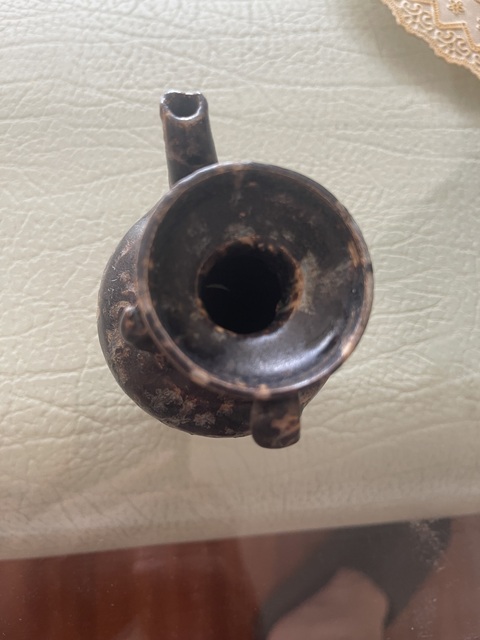 古玩陶瓷吉州窯窯變釉執壺真品鑒賞圖