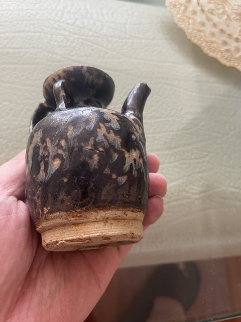 古玩陶瓷吉州窯窯變釉執壺真品鑒賞圖