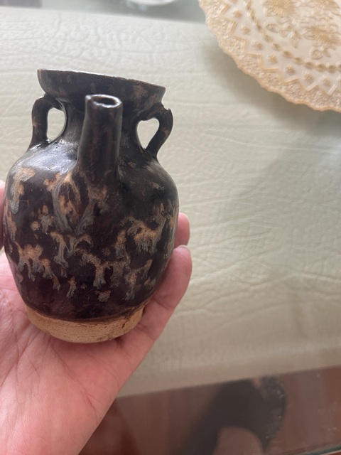 古玩陶瓷吉州窯窯變釉執壺真品鑒賞圖
