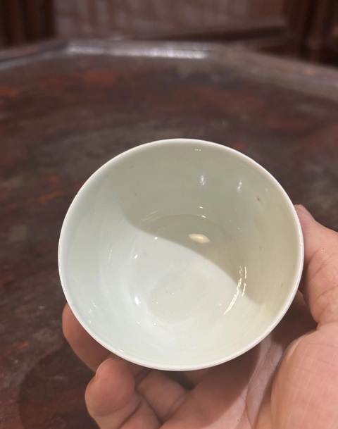 古玩陶瓷晚清青花冰梅紋杯真品鑒賞圖