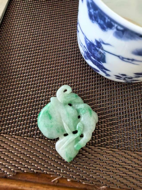 古玩玉器福壽雙全墜真品鑒賞圖