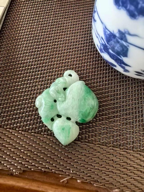 古玩玉器福壽雙全墜真品鑒賞圖