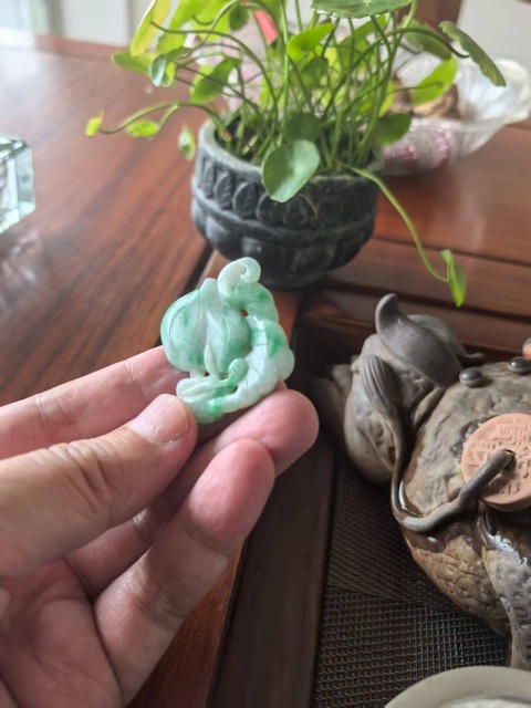 古玩玉器福壽雙全墜真品鑒賞圖