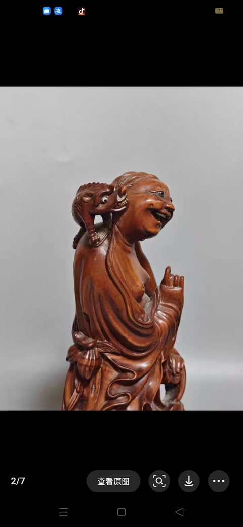 古玩雜項木雕人物造像真品鑒賞圖