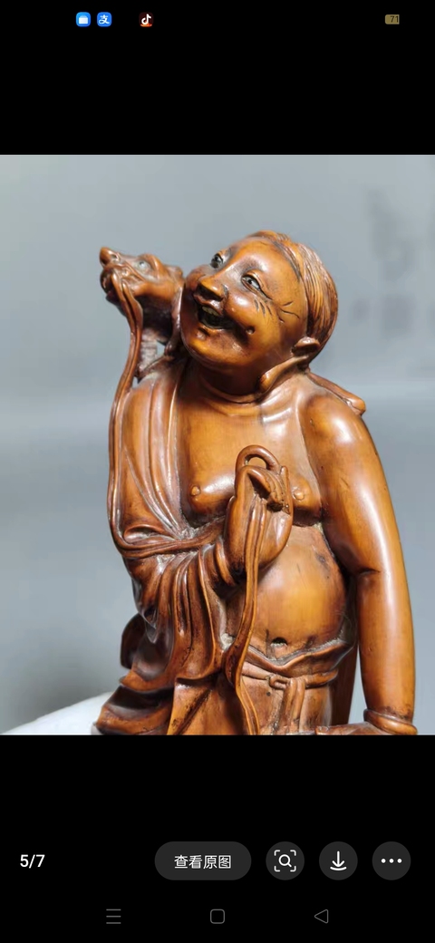 古玩雜項木雕人物造像真品鑒賞圖