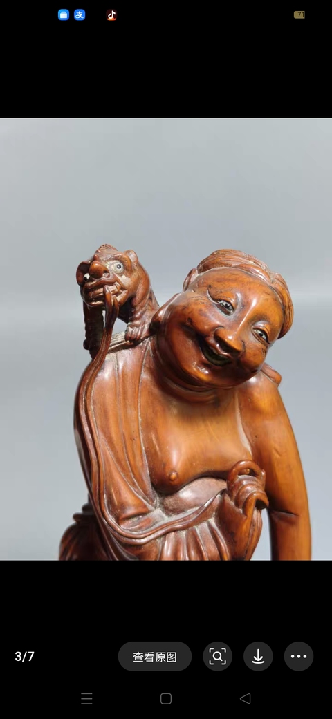 古玩雜項木雕人物造像真品鑒賞圖