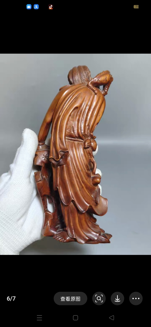 古玩雜項木雕人物造像真品鑒賞圖