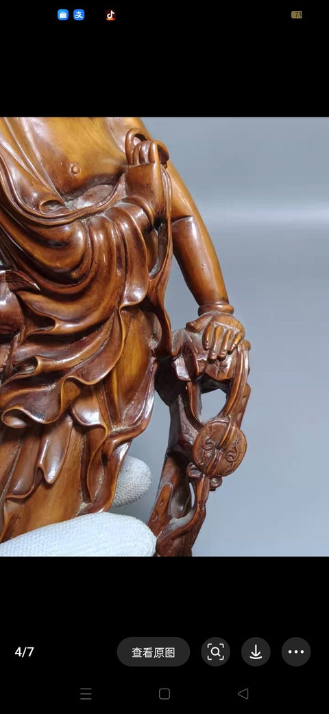 古玩雜項木雕人物造像真品鑒賞圖