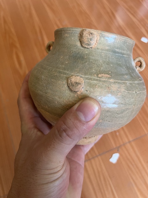 古玩陶瓷明代青釉執壺拍賣,當前價格5元
