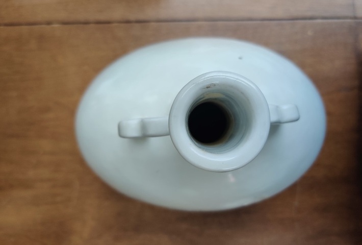 古玩陶瓷白釉扁瓶真品鑒賞圖