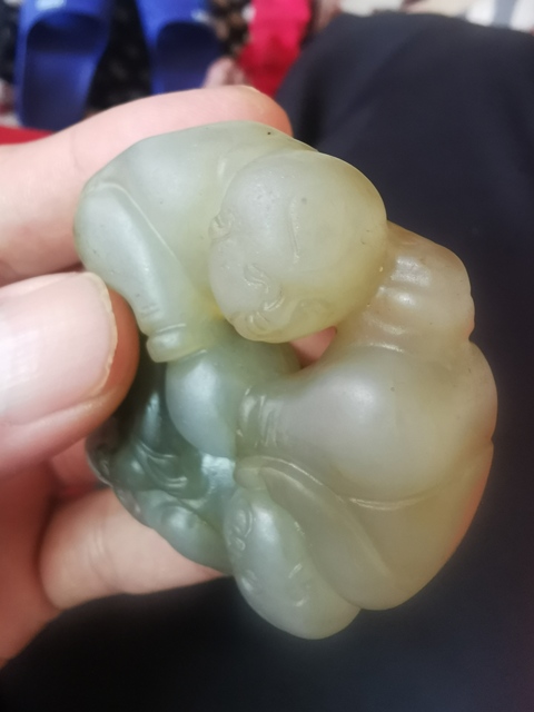 古玩玉器地方玉雕“童子把件”真品鑒賞圖