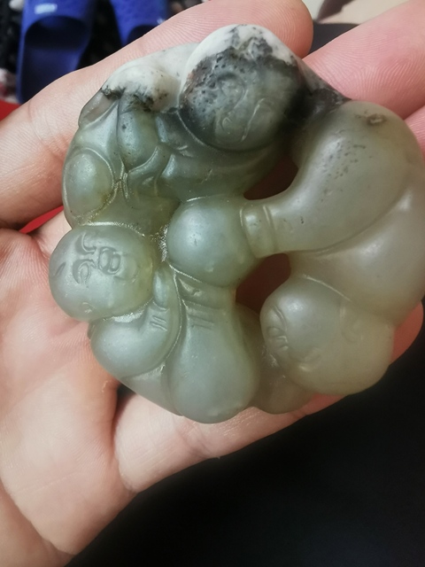 古玩玉器地方玉雕“童子把件”真品鑒賞圖