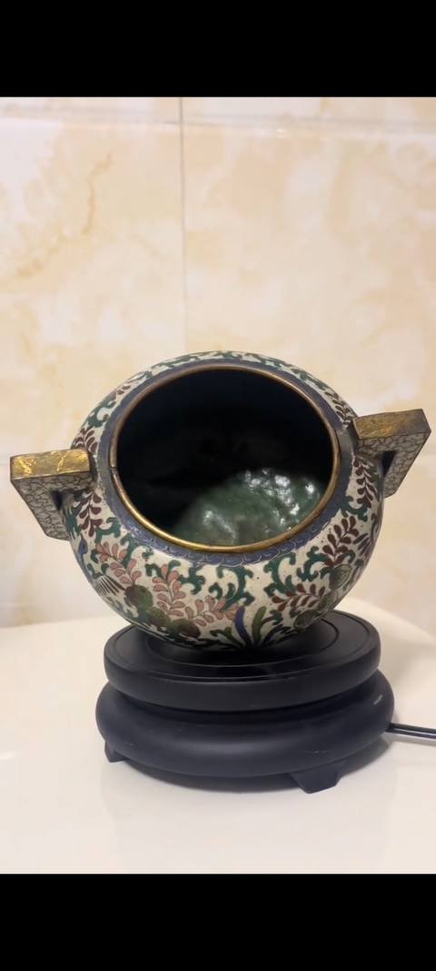 古玩雜項(xiàng)景泰藍(lán)香爐真品鑒賞圖