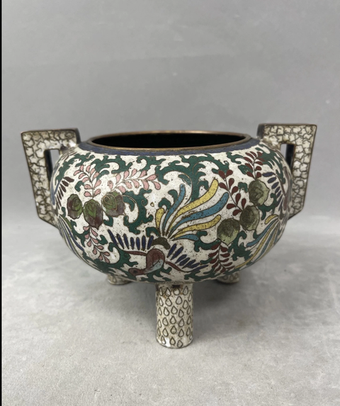 古玩雜項(xiàng)景泰藍(lán)香爐真品鑒賞圖