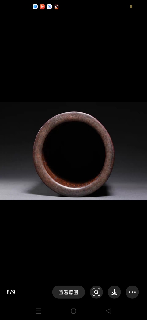 古玩雜項(xiàng)竹雕筆筒真品鑒賞圖