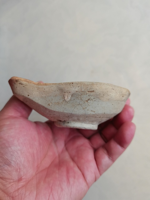 古玩陶瓷磁州窯醬釉油燈真品鑒賞圖