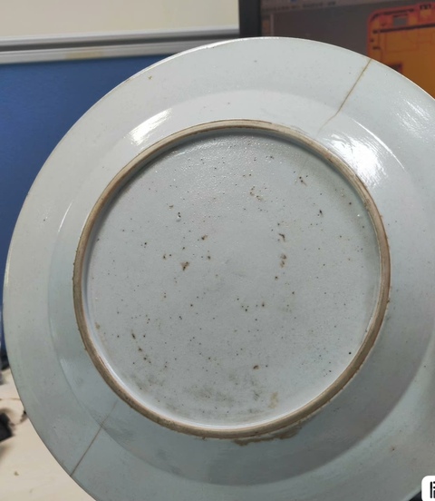 古玩陶瓷粉彩仕女人物紋折沿盤真品鑒賞圖