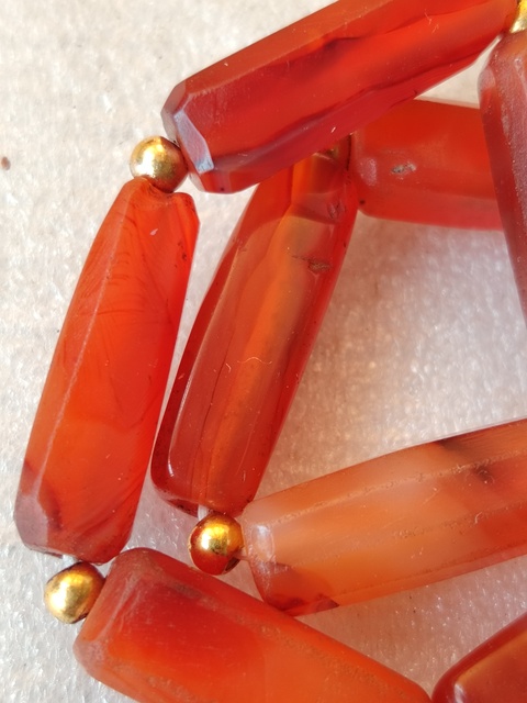 古玩玉器天然紅瑪瑙珠手串拍賣，當前價格138元