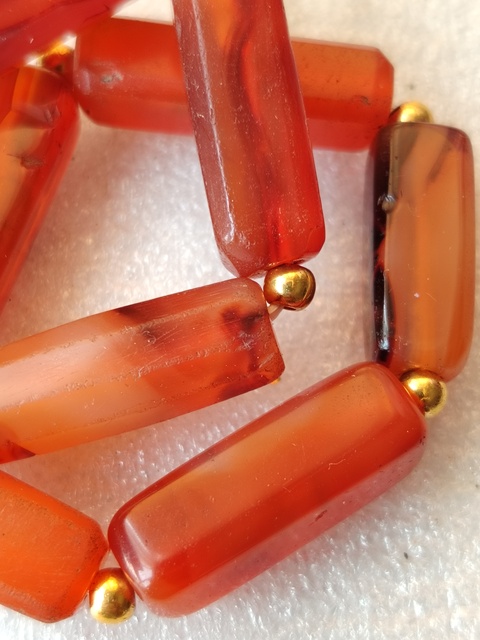 古玩玉器天然紅瑪瑙珠手串拍賣，當前價格138元