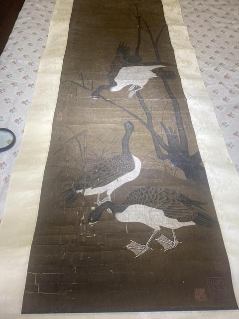 古玩字畫群雁圖真品鑒賞圖