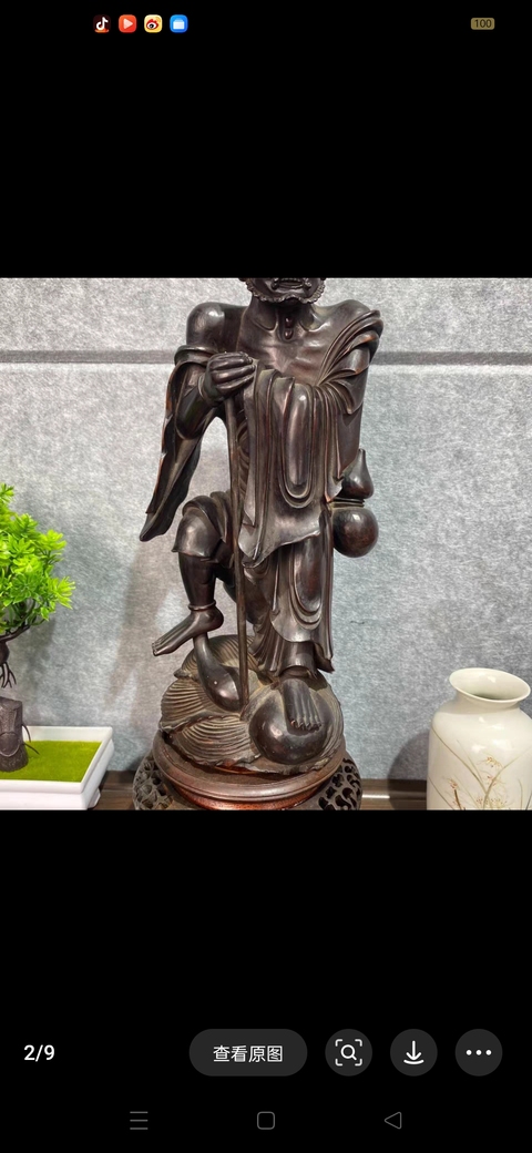 古玩雜項木雕人物造像真品鑒賞圖