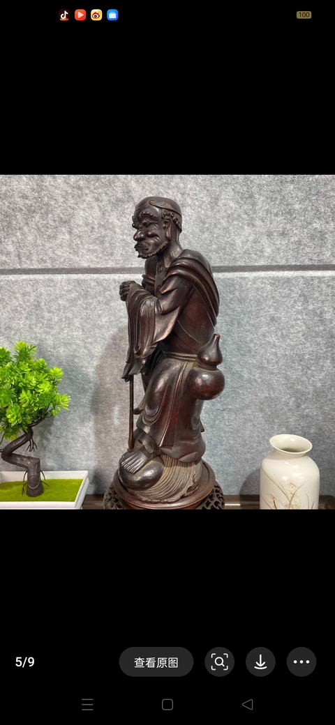 古玩雜項木雕人物造像真品鑒賞圖