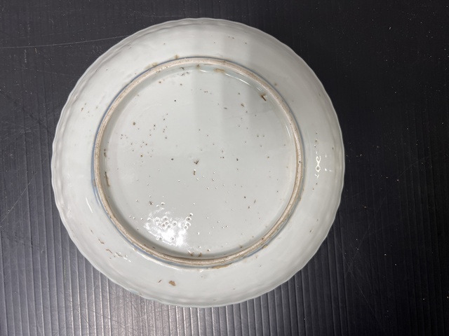 古玩陶瓷花鳥紋青花盤真品鑒賞圖