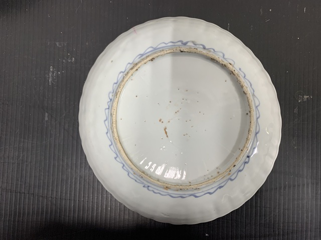 古玩陶瓷花鳥紋青花盤真品鑒賞圖