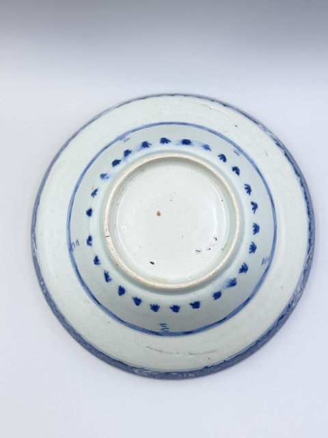 古玩陶瓷清早期青花斗笠碗真品鑒賞圖